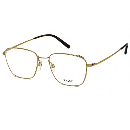 Men's Eyeglasses - Shiny Deep Gold Square Metal Frame Clear Lens / BY5010-D 030 - Bally - Modalova