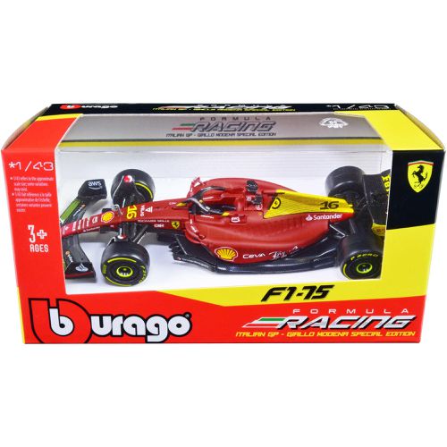 Diecast Model Car - Ferrari Formula Racing F1-75 #16 Charles Leclerc - Bburago - Modalova