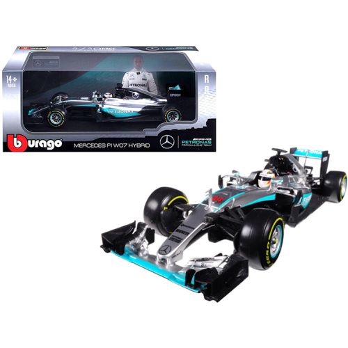 Diecast Car - Mercedes AMG F1 W07 Hybrid Petronas #44 Lewis Hamilton - Bburago - Modalova