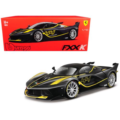 Diecast Car - Signature Series Ferrari FXX-K #44 Black/Yellow Stripes - Bburago - Modalova