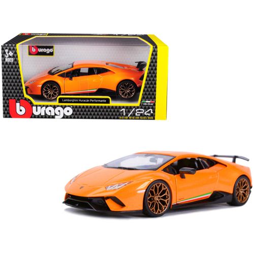 Diecast Model Car - Lamborghini Huracan Performante Orange Metallic - Bburago - Modalova