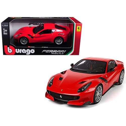 Scale Diecast Model Car - Ferrari F12 TDF Opening Doors Rubber Tires Red - Bburago - Modalova