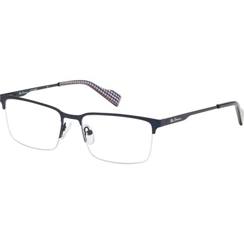 Men's Eyeglasses - Demo Lens Blue Rectangular Metal Frame / BSGOSWELL C03 - Ben Sherman - Modalova
