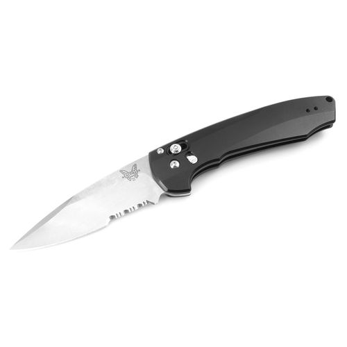Folding Knife - Arcane Serrated Edge Blade Black Aluminum Handle / 490S - Benchmade - Modalova