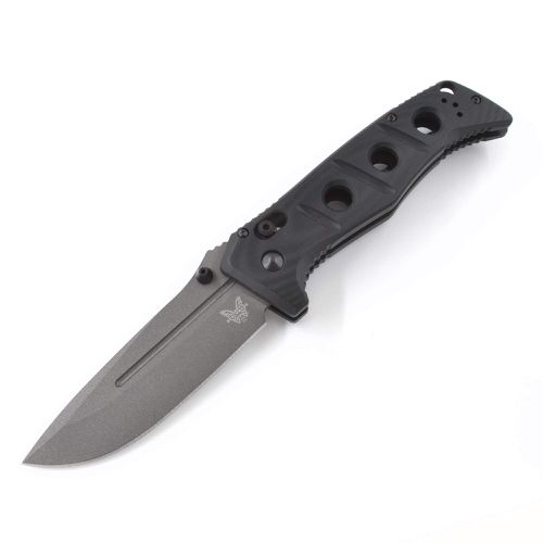 Folding Knife - Mini Adamas Tungsten Grey Blade Black Handle / 275GY-1 - Benchmade - Modalova