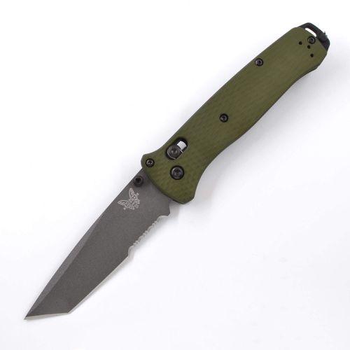 Pocket Knife - Bailout Green Aluminum Handle Serrated Blade / 537SGY-1 - Benchmade - Modalova