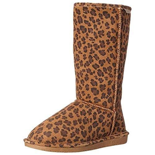 W-230 Women's Emma Cow Suede Hickory Leopard Leather Winter Boot, 12 High - Bearpaw - Modalova