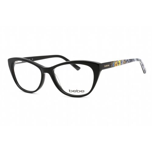 Women's Eyeglasses - Black Rectangular Shape Plastic Frame Clear Lens / BB5156 001 - Bebe - Modalova