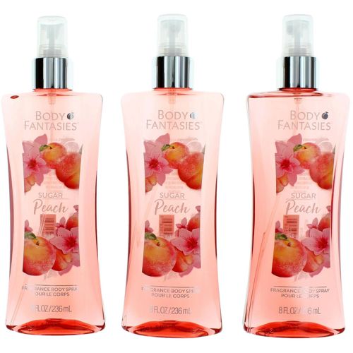 Body Fantasies Women's Body Spray - Sugar Peach Fragrance, 3 Pack 8 oz - Parfums De Coeur - Modalova