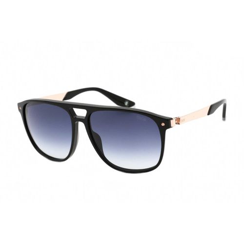 Men's Sunglasses - Gradient Blue Lens Shiny Black Cat Eye Frame / BW0001 01W - BMW - Modalova