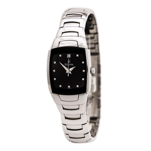 P102 Women's Corporate Black Dial Steel Bracelet Watch - Bulova - Modalova