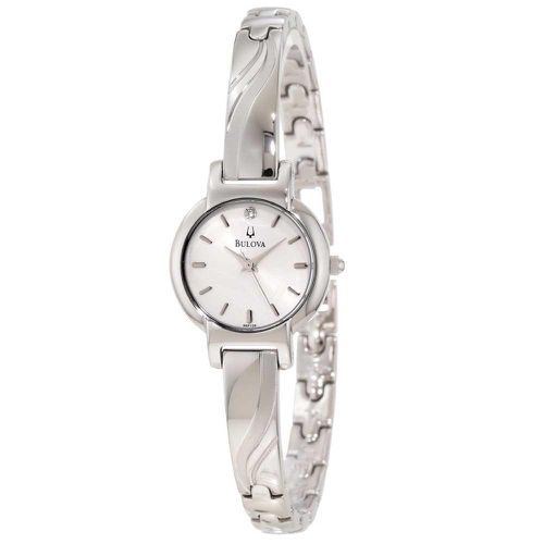 P139 Women's Stainless Steel Silver Dial Diamond Watch - Bulova - Modalova