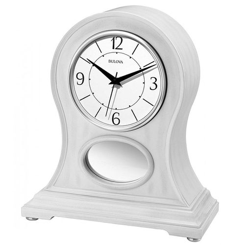 B6216 Merrick White Dial Bluetooth Mantel Clock - Bulova - Modalova