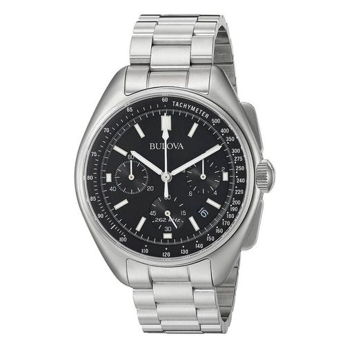 Men's Chronograph Watch - Lunar Pilot Stainless Steel Bracelet / 96B258 - Bulova - Modalova