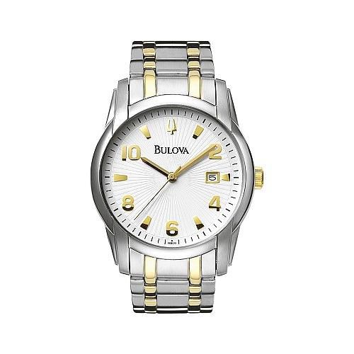 Men's Two Tone Bracelet Watch 98B010 - Bulova - Modalova