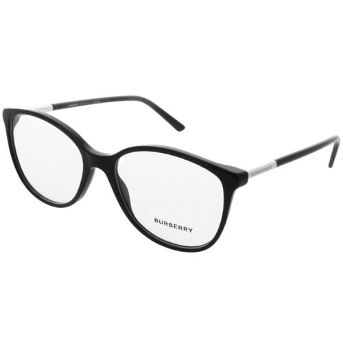 Women's Eyeglasses - Full Rim Black Plastic Round Shape Frame / 0BE2128 3001 - BURBERRY - Modalova