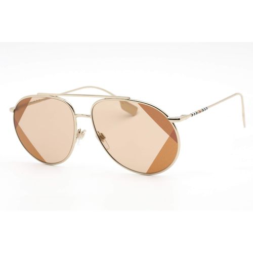 Women's Sunglasses - Gold Aviator Full Rim Metal Frame / 0BE3138 110993 - BURBERRY - Modalova
