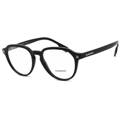 Men's Eyeglasses - Black Round Full Rim Frame Clear Demo Lens / 0BE2368 3001 - BURBERRY - Modalova