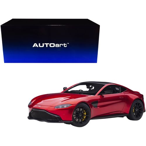 Model Car - 2019 Aston Martin Vantage RHD Hyper Red Metallic with Carbon - Autoart - Modalova