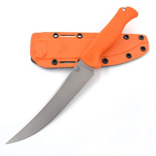 Hunting Knife - Meatcrafter Orange Santoprene Handle Fixed Blade / 15500 - Benchmade - Modalova