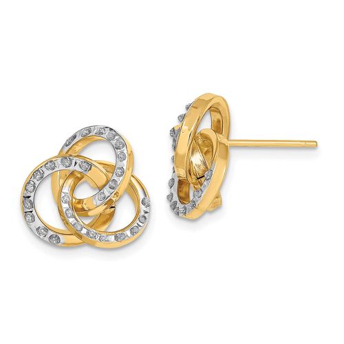 K Yellow Gold Diamond Fascination Loveknot Post Earrings - Jewelry - Modalova