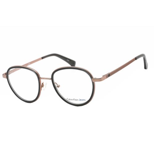 Unisex Eyeglasses - Crystal Smoke Round Metal Frame / CKJ156AF 005 - Calvin Klein Jeans - Modalova