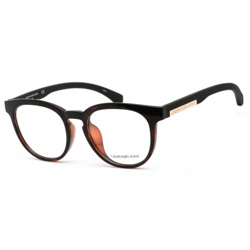 Unisex Eyeglasses - Dark Tortoise Plastic Round / CKJ804AF 215 - Calvin Klein Jeans - Modalova