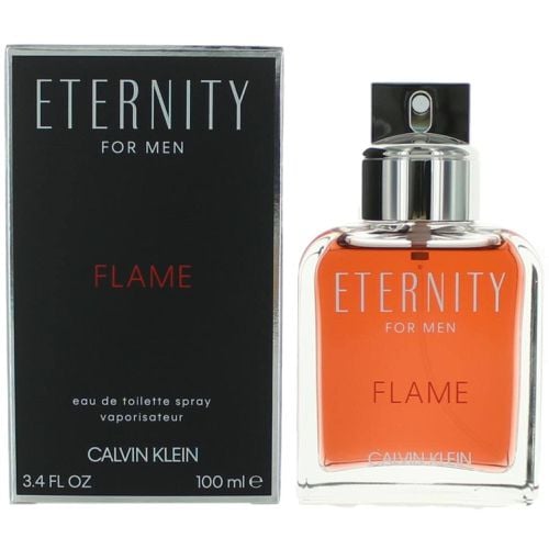 Men's Eau De Toilette Spray - Eternity Flame Aromatic Notes, 3.4 oz - Calvin Klein - Modalova