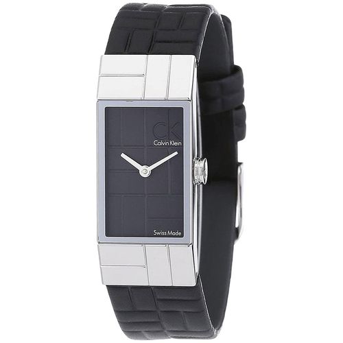 Women's Quartz Watch - Cobblestone Black Dial Leather Strap / K0J23104 - Calvin Klein - Modalova