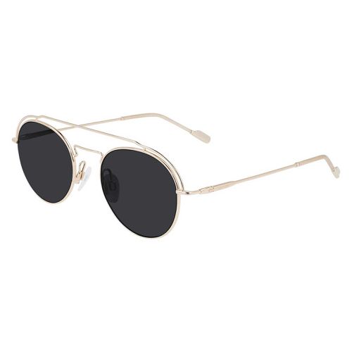 Women's Sunglasses - Gold Full Rim Round Metal Frame / CK21106S 717 - Calvin Klein - Modalova