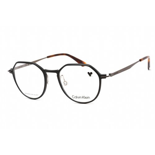 Unisex Eyeglasses - Clear Demo Lens Black Metal Round Frame / CK22100 001 - Calvin Klein - Modalova