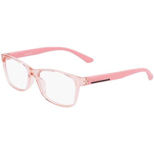 Unisex Eyeglasses - Crystal Pink Rectangular / CK20533 676 - Calvin Klein - Modalova