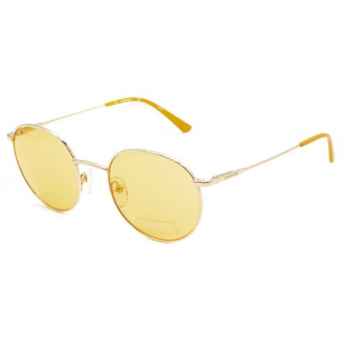 Unisex Sunglasses - Gold Maize Metal Frame / CK18104S 717 - Calvin Klein - Modalova