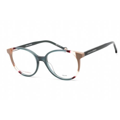 Women's Eyeglasses - Teal Brown Acetate Round Frame / CH 0067 0HBJ 00 - Carolina Herrera - Modalova