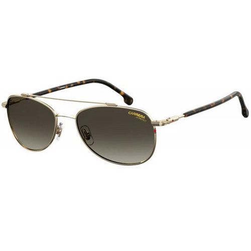 Men's Sunglasses - Brown Gradient Lens Gold Havana Aviator Frame / 224S 006J - Carrera - Modalova