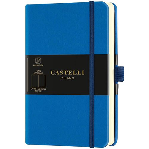 A5 Notebook - Aquarela Ivory Pages Medium, Blank, Blue Sea / QC825-914 - Castelli - Modalova