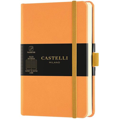 A6 Notebook - Aquarela Ivory Pages, Ruled, Clementine / QC225-003 - Castelli - Modalova