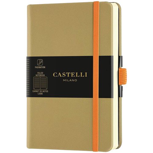 A6 Notebook - Aquarela Ivory Pages, Ruled, Olive / QC225-005 - Castelli - Modalova