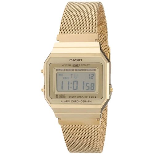 Unisex Digital Watch - Vintage Chronograph Gold Dial Bracelet / A700WMG-9AVT - Casio - Modalova