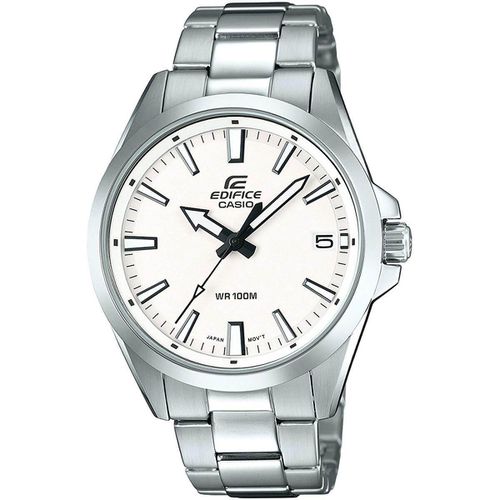 Men's Watch - Edifice G-Shock White Dial Stainless Steel Bracelet / EFV100D-7A - Casio - Modalova