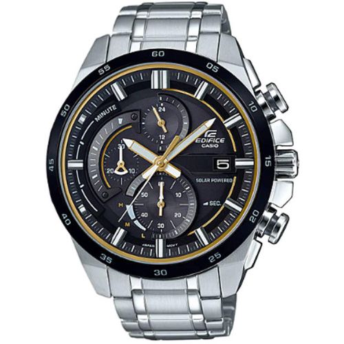 Men's Watch - Edifice Tough Solar Chronograph Silver Bracelet / EQS600DB-1A9 - Casio - Modalova
