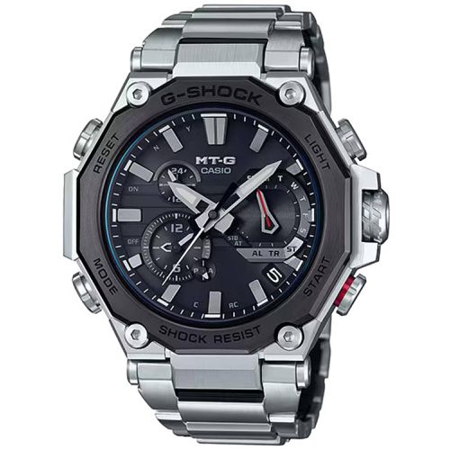 Men's Watch - G-Shock Tough Solar Powered Silver Bracelet / MTG-B2000D-1ACR - Casio - Modalova