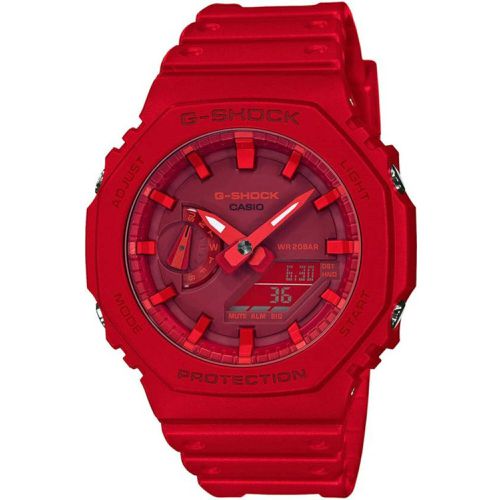 Men's Ana Digi Watch - G-Shock 2100 Series Alarm Red Resin Strap / GA2100-4A - Casio - Modalova