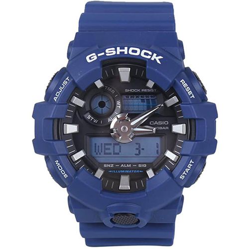 Men's Ana-Digi Watch - G-Shock Black Dial Blue Resin Strap / GA700-2A - Casio - Modalova