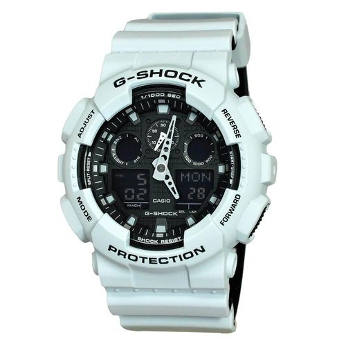 Men's Ana-Digi Watch - G-Shock Black Dial White Resin / GA100L-7A - Casio - Modalova