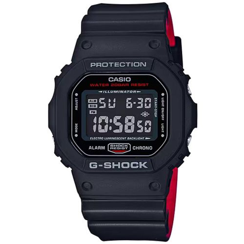 Men's Digital Watch - G-Shock Chronograph Black Dial Resin Strap / DW5600HR-1 - Casio - Modalova