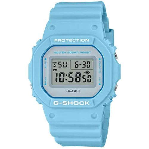 Men's Quartz Watch - G-Shock Blue Resin Strap Digital Grey Dial / DW5600SC-2 - Casio - Modalova
