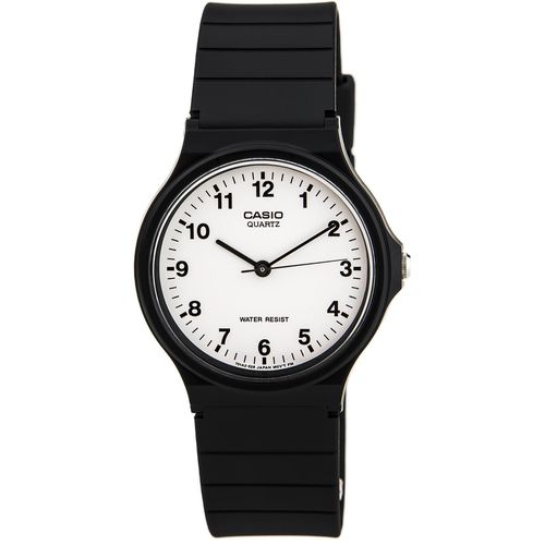 MQ24-7B Men's Classic Casual White Dial Black Resin Strap Watch - Casio - Modalova