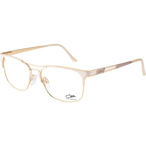Unisex Eyeglasses - Gold Metal Rectangular Frame Demo Lens / 4256 C002 - Cazal - Modalova