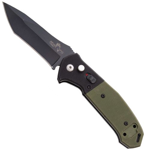 Knife - Auto Bold Action V Black and Green Sanvick Blade / BSAC-500-B4-B - Bear & Son - Modalova